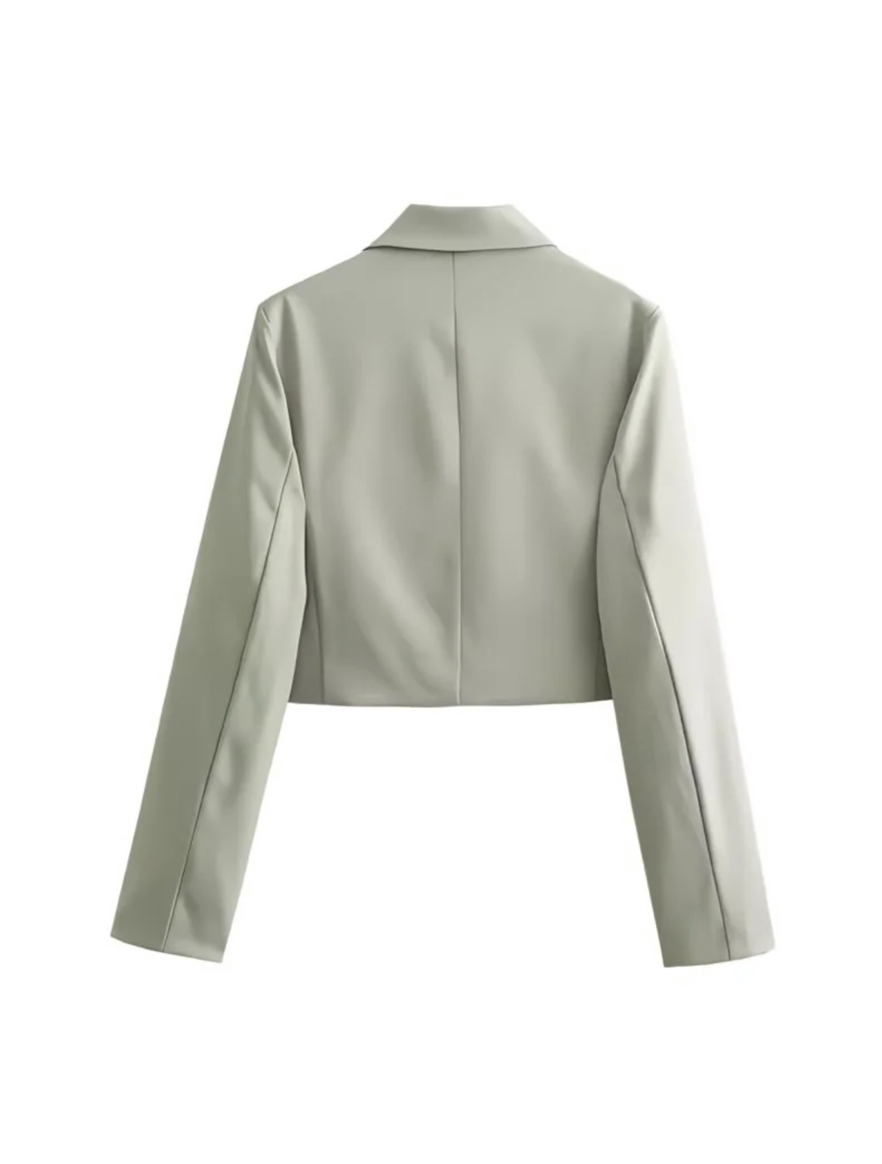 Ensemble Minimaliste Chic — Veste Courte à Poches et Pantalon Taille Haute