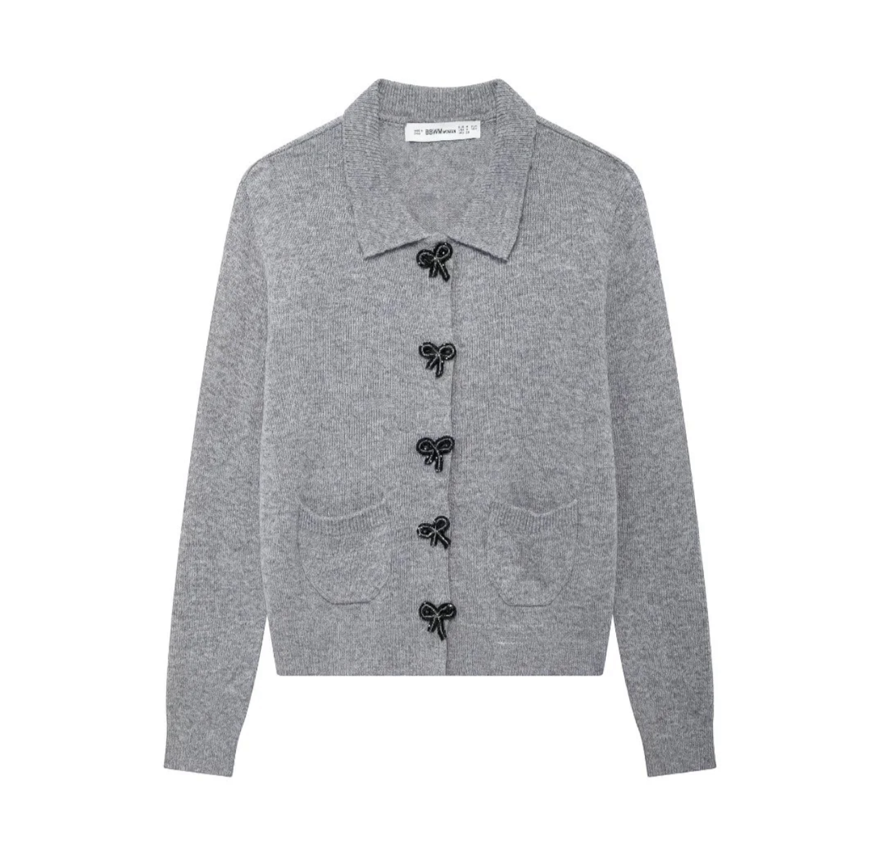 Gilet Gris Élégance Noeuds