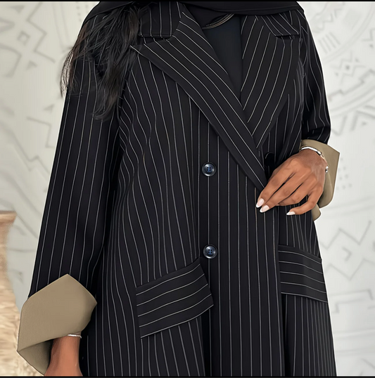 Abaya Zayna — Élégance Structurée & Charme Contemporain