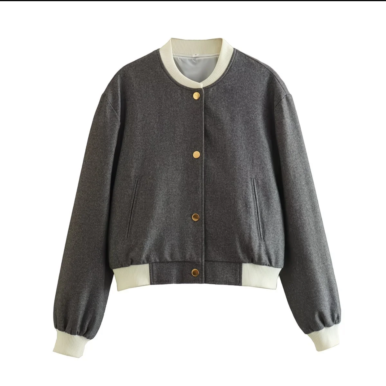 Blouson mélangée – Style bomber minimaliste