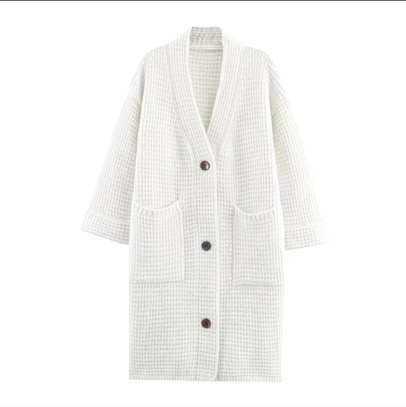 Cardigan long en maille gris – Style cocooning et minimaliste