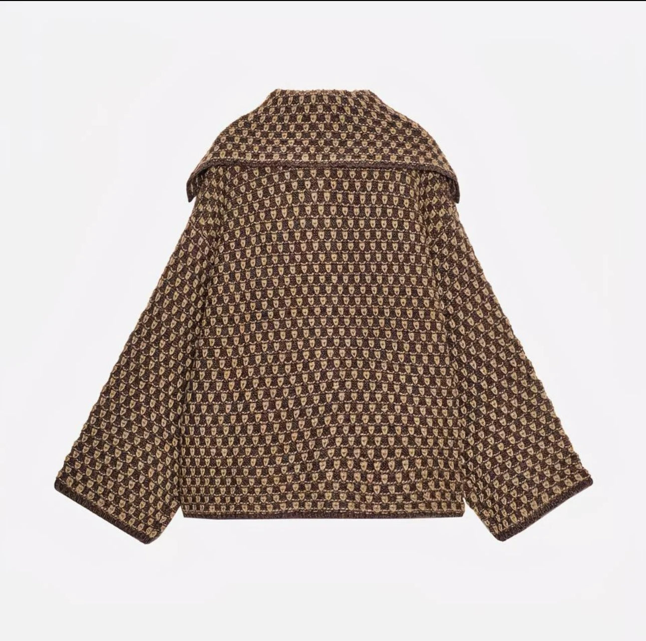 Veste Courte Femme Texturée à Motif Graphique