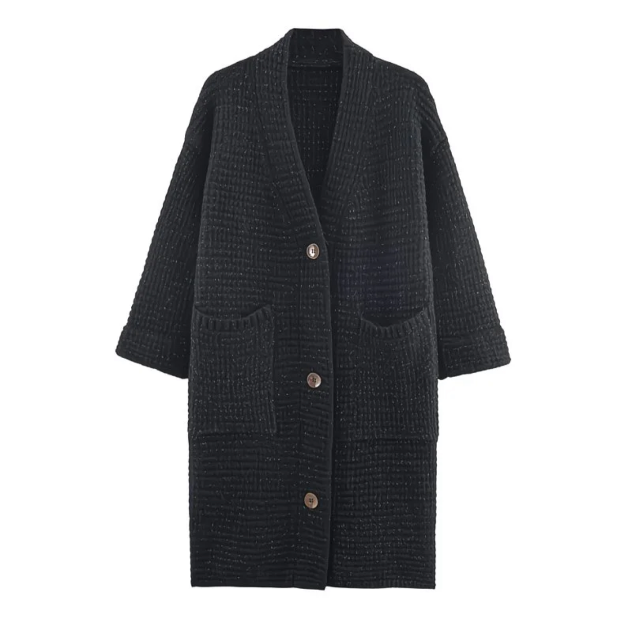 Cardigan long en maille gris – Style cocooning et minimaliste