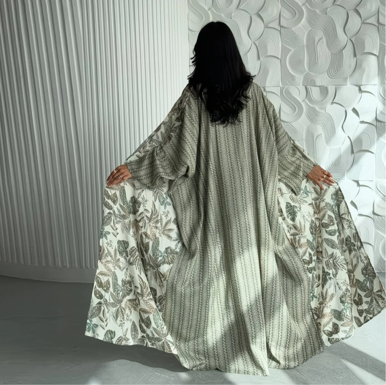 Vérole Paris – Kimono Bohème Feuillage Élégant