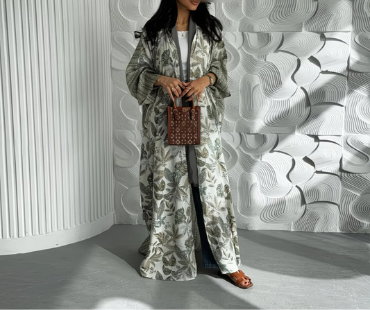 Vérole Paris – Kimono Bohème Feuillage Élégant