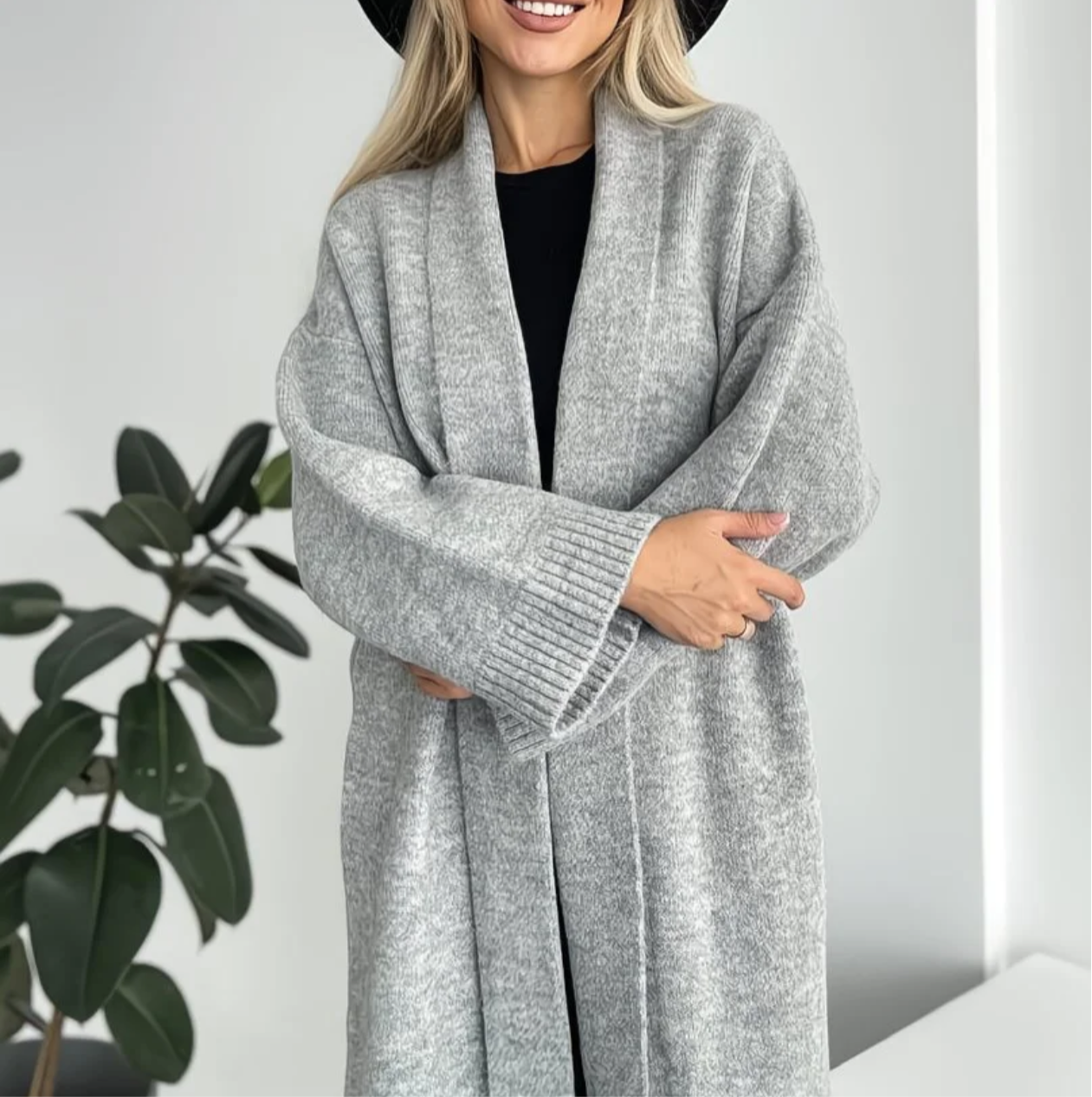 Cardigan Long Femme – Style Cocoon Élégant et Confortable