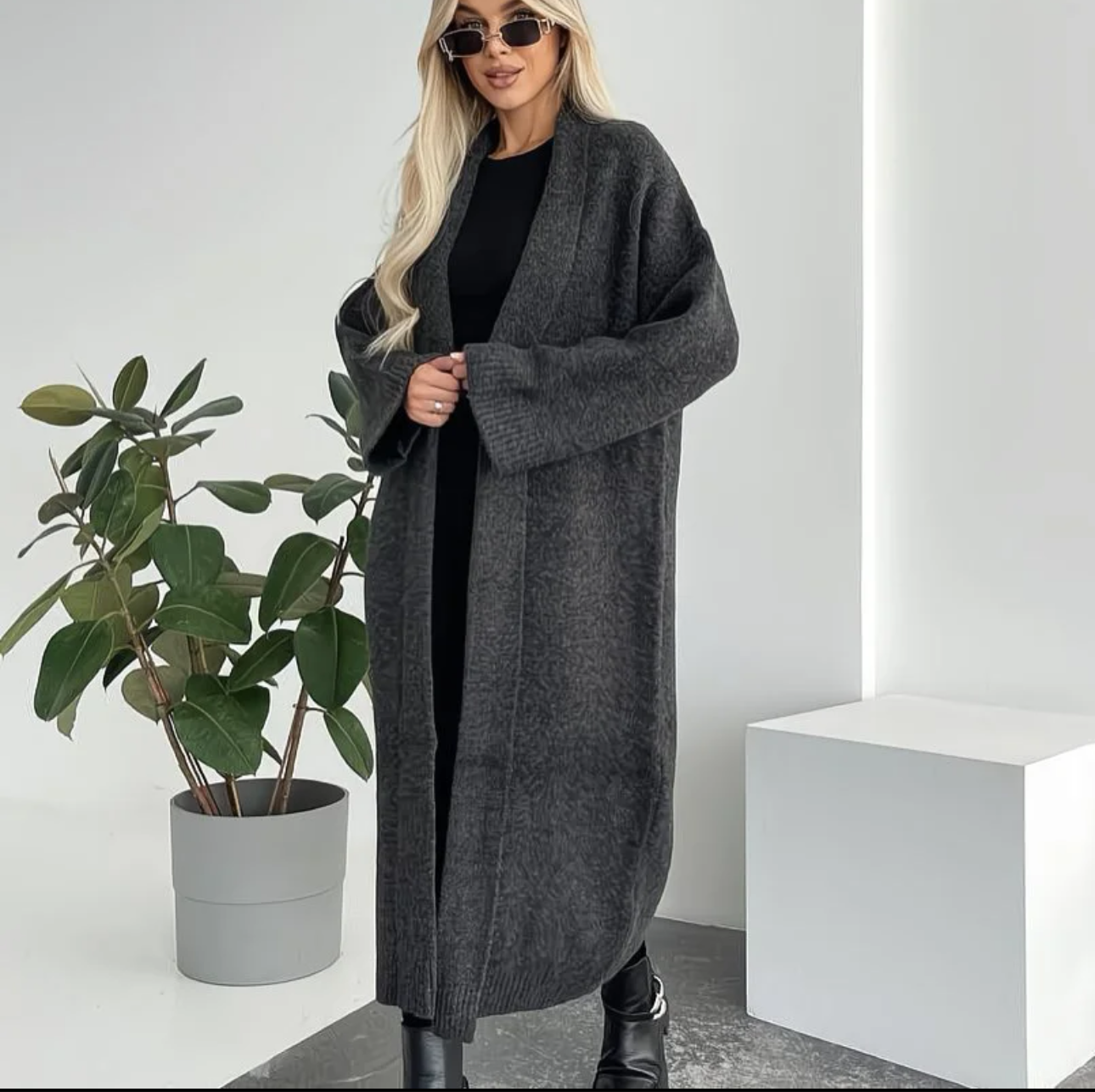 Cardigan Long Femme – Style Cocoon Élégant et Confortable