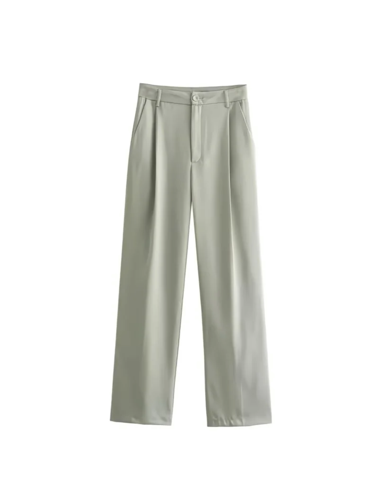Ensemble Minimaliste Chic — Veste Courte à Poches et Pantalon Taille Haute