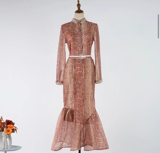 Robe Longue Rose Élégance – Style Raffiné