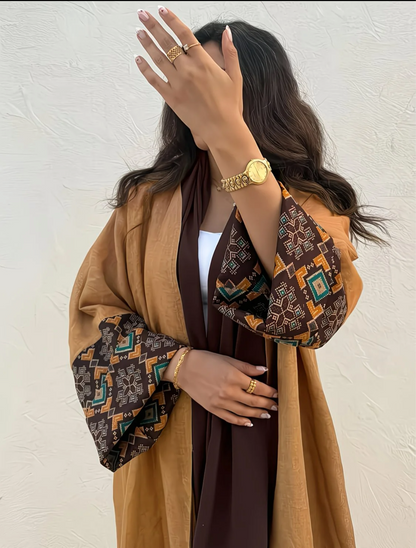 Abaya Sahara — Élégance Bohème et Détails Authentiques