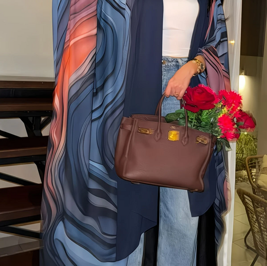 Kimono Abstrait – Onde Céleste