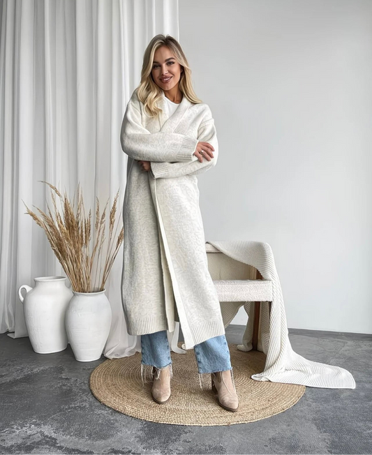 Cardigan Long Femme – Style Cocoon Élégant et Confortable