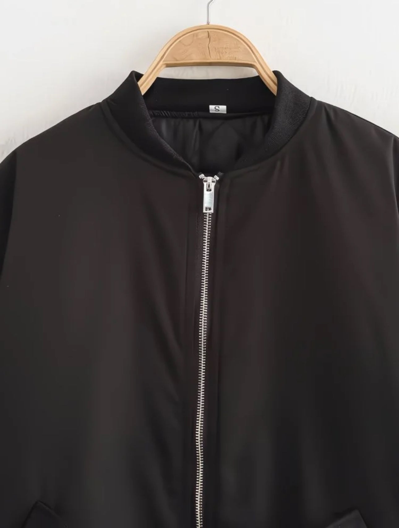 Blouson Bomber Noir Oversize