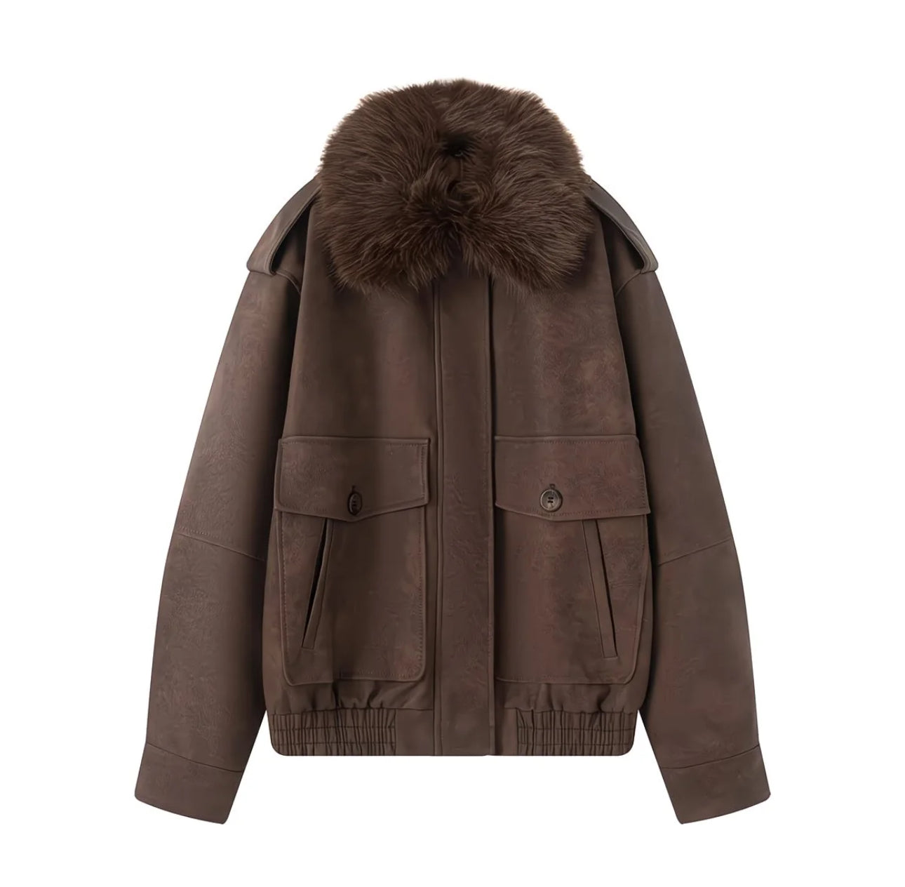 Blouson aviateur doublé fausse fourrure