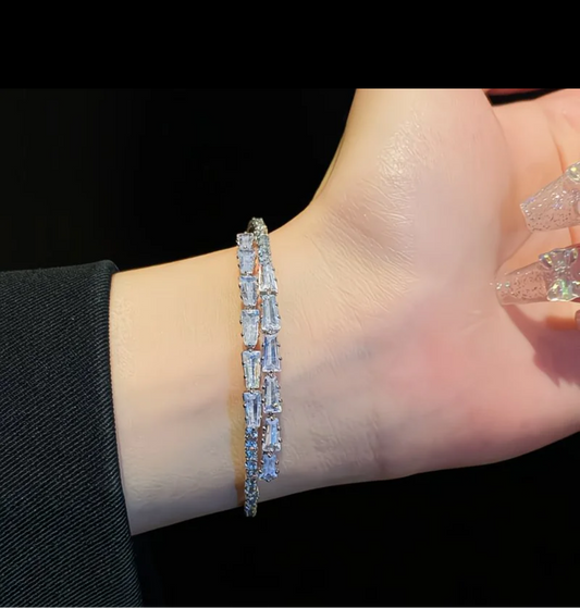 Bracelet Velora Paris – Élégance Baguette Argenté