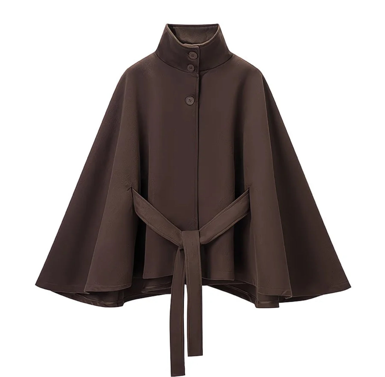 Cape Élégante à Col Montant – Style Minimaliste & Chic