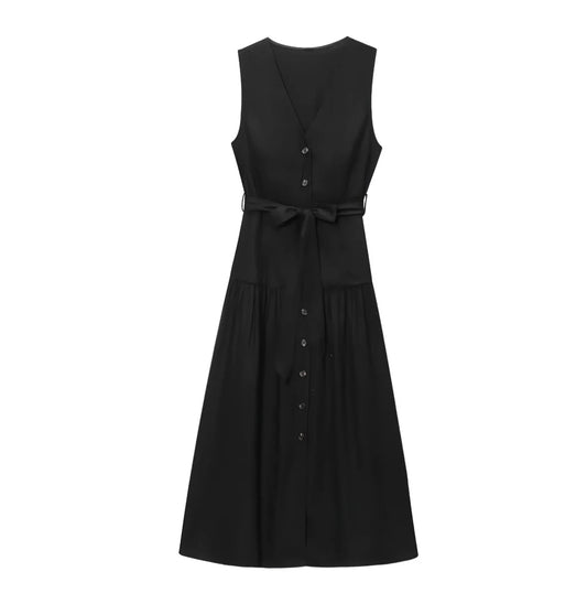 Robe noire sans manches
