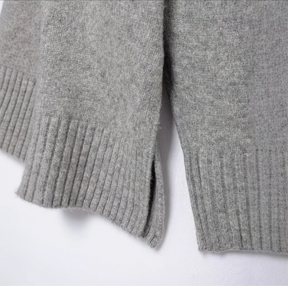 Pull en Maille à Col Montant – Style Minimaliste Chic