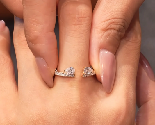 Bague Velora Paris – Duo d’Éclats Goutte d’Amour