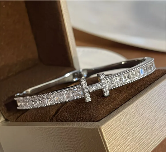 Bracelet Velora Paris – Initiale Cristal Argenté
