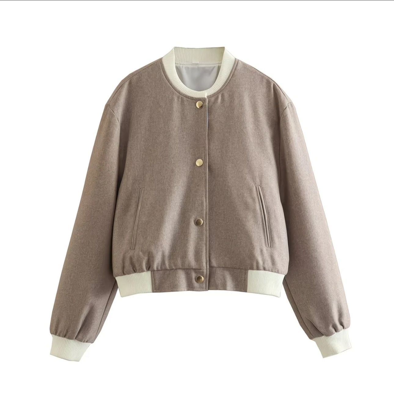 Blouson mélangée – Style bomber minimaliste