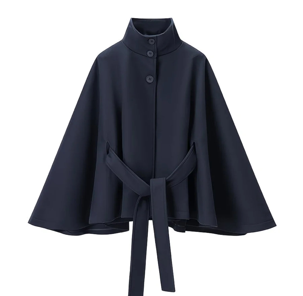 Cape Élégante à Col Montant – Style Minimaliste & Chic