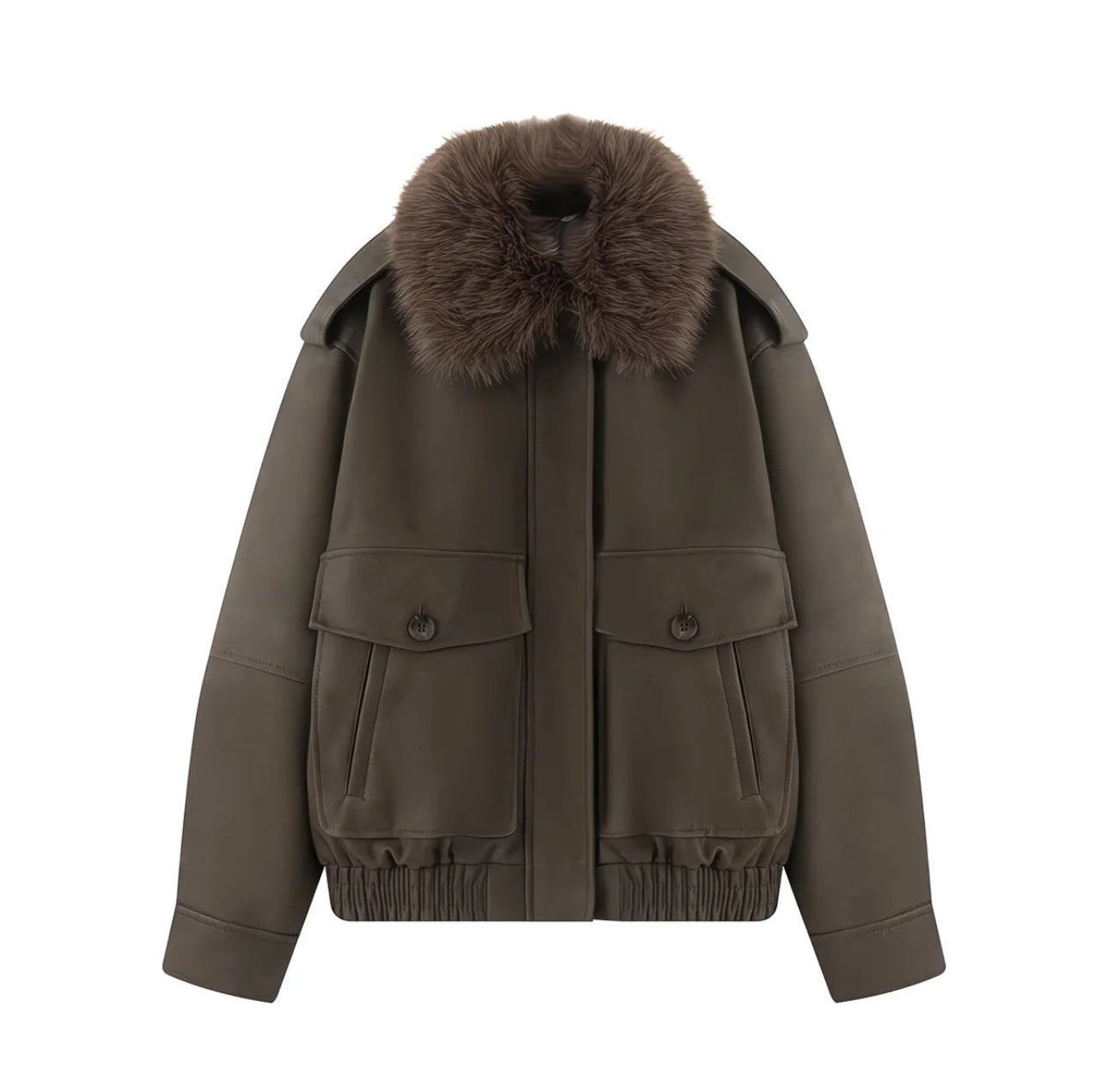 Blouson aviateur doublé fausse fourrure