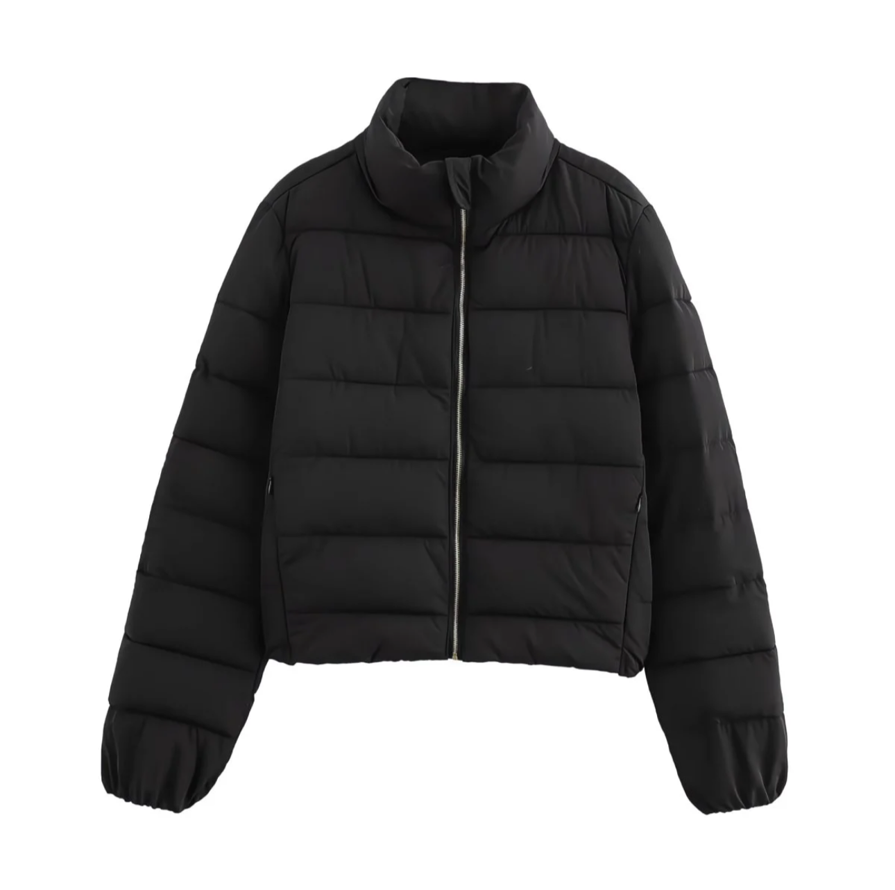 Doudoune Courte Noire Minimaliste – Confort & Style Urbain