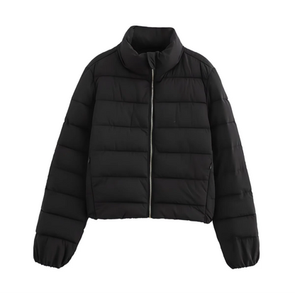 Doudoune Courte Noire Minimaliste – Confort & Style Urbain
